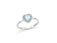 Anello Miluna Donna Acquamarina in Oro Diamante LID3763